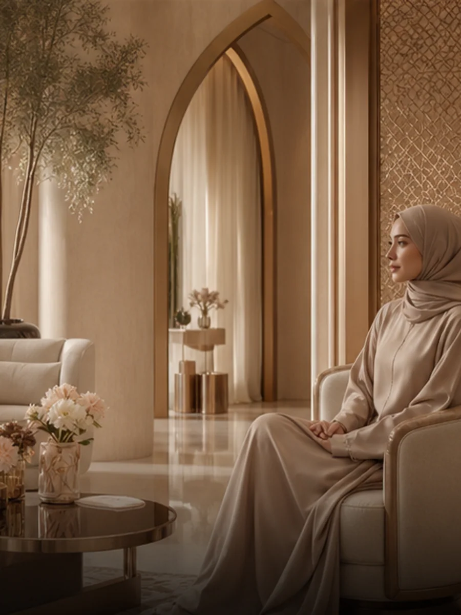 Private quiet luxury consultation lounge for GCC and Middle East patients