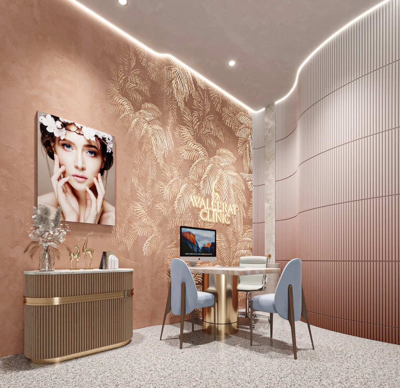 Private physician consultation room at Waleerat International Clinic in Bangkok
