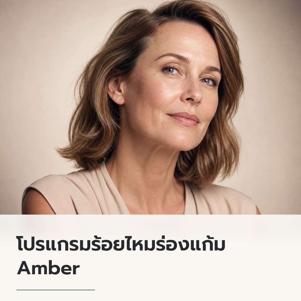 โปรแกรมร้อยไหมร่องแก้ม Amber